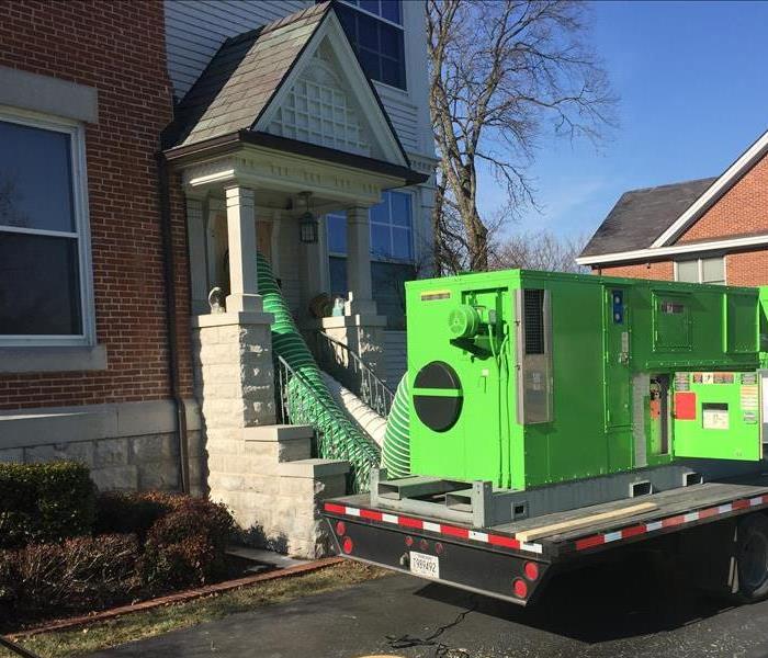 SERVPRO equipment in front of a Joplin, MO home.
